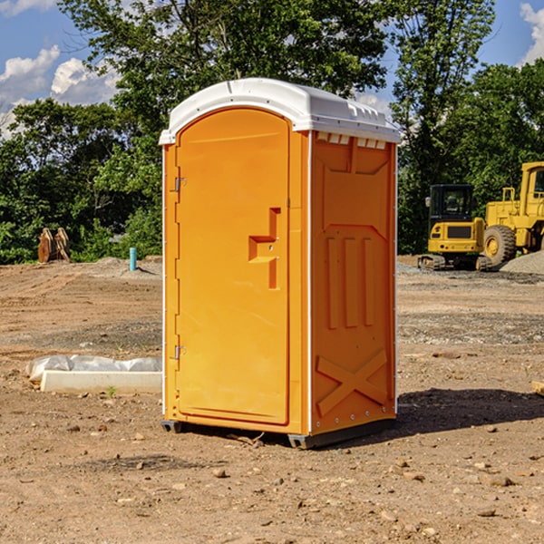 can i customize the exterior of the porta potties with my event logo or branding in Advance IN